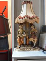 Capodimonte tafellamp, Huis en Inrichting, Gebruikt, Stof, Minder dan 50 cm, Antiek
