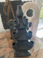 Heinen Delfts blauw, tulpen vaas, zwart, keramiek, nieuw, Ophalen