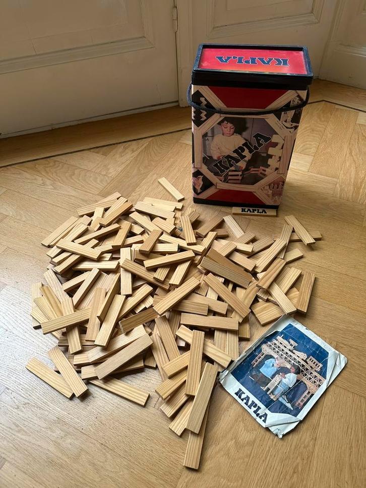 Kapla houten bouwstenen, Kinderen en Baby's, Speelgoed | Bouwstenen, Zo goed als nieuw, Overige merken, Ophalen of Verzenden