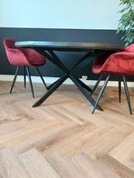 Eettafel Eleonora Steven Zwart, Huis en Inrichting, Tafels | Eettafels, Ophalen, Rond, Zo goed als nieuw, Metaal