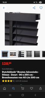 Nieuw in de verpakking! Houten jaloezieën 90x250cm, Ophalen, 200 cm of meer, Zwart, Nieuw