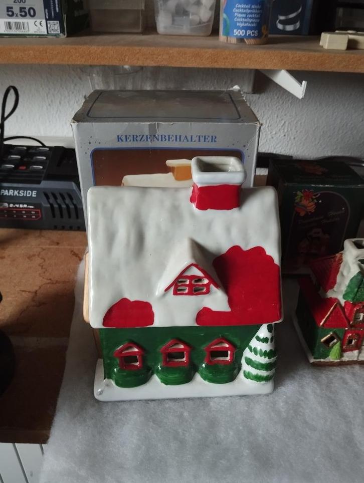 kersthuisjes voor waxine kaarsjes, Diversen, Kerst, Gebruikt, Ophalen of Verzenden