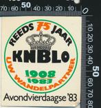 Sticker: KNBLO - 75 Jaar - Avondvierdaagse 1983 (2), Verzamelen, Ophalen of Verzenden, Zo goed als nieuw, Bedrijf of Vereniging