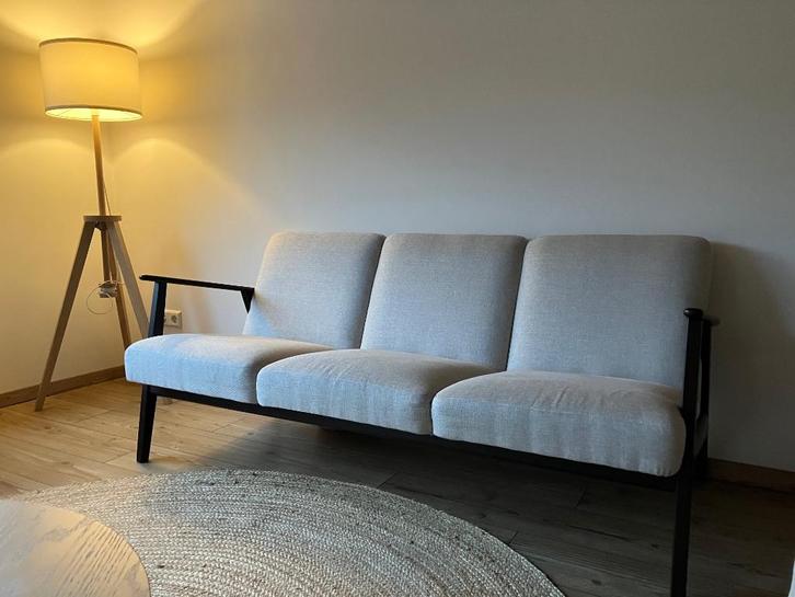 Bank, Huis en Inrichting, Banken | Bankstellen, Zo goed als nieuw, Rechte bank, Driepersoons, 150 tot 200 cm, 75 tot 100 cm, Hout
