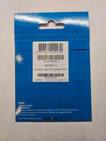 0626289113 Mooi Makkelijk onthouden Lebara nummer simkaart beschikbaar voor biedingen