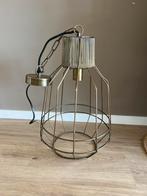 Stalen hanglamp in goudlook., Ophalen, Zo goed als nieuw, Metaal, Minder dan 50 cm