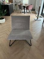 Fauteuil rib grijs met zwarte frame, Huis en Inrichting, Stoelen, Ophalen, Gebruikt, Overige kleuren, Eén