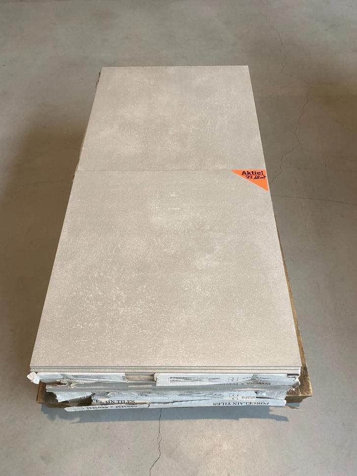 Restpartij tegels betonlook tegel 60 x 60 cm grey grijs mat, Doe-het-zelf en Verbouw, Tegels, Nieuw, Vloertegels, Keramiek, 60 cm of meer