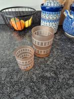 Mooie set Lifestyle Evan Votive Brown L en S, Overige materialen, Gebruikt, Bruin, Ophalen of Verzenden