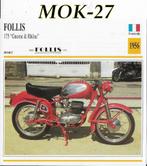 Mok27 motorkaart follis 175 gnome en rhone ( 1956), Verzamelen, Ophalen of Verzenden, Zo goed als nieuw, Auto's