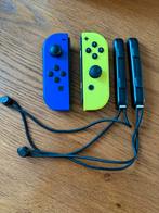 Nintendo Switch Joy-Cons (Neon Blauw/Geel) + Straps, Spelcomputers en Games, Spelcomputers | Nintendo Consoles | Accessoires, Ophalen of Verzenden
