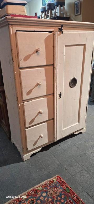 Antieke Spekkast/Droogkast - Handgemaakt beschikbaar voor biedingen