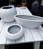 Planten potten fiberstone 3 stuks, Tuin en Terras, Bloembakken en Plantenbakken, Tuin, Kunststof, Gebruikt, Minder dan 30 cm