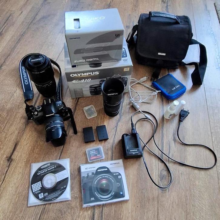 Olympus E-410 + macro 14-42 + 40-150 + 70-300mm Lens, Audio, Tv en Foto, Fotocamera's Digitaal, Gebruikt, Spiegelreflex, Olympus