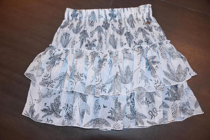 Ecru stroken rokje van Revelation, Kleding | Dames, Rokken, Zo goed als nieuw, Maat 34 (XS) of kleiner, Beige, Boven de knie, Ophalen of Verzenden