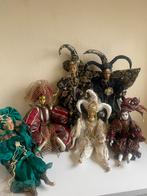 6 Vintage Harlekijn Poppen porseleinen gezicht, Verzamelen, Poppen, Ophalen of Verzenden, Zo goed als nieuw, Pop