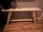 Steigerhouten bankje, Huis en Inrichting, Tafels | Sidetables, Ophalen, Zo goed als nieuw, 25 tot 50 cm, Rechthoekig