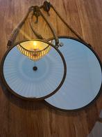 2 Riviera Maison spiegels met touw en haken, Ophalen, Minder dan 50 cm, Rond, Zo goed als nieuw
