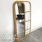 Rotan, bamboe spiegel, passpiegel, ladder, Huis en Inrichting, Woonaccessoires | Spiegels, Ophalen, Gebruikt, -, 100 tot 150 cm