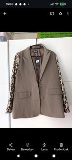 Blazer met panter print mouwen, Kleding | Dames, Ophalen of Verzenden, Nieuw, Bruin