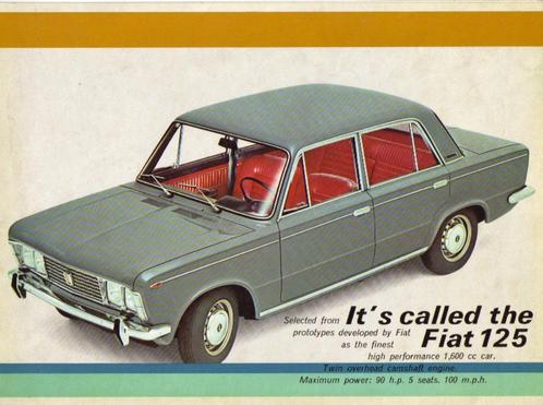 Fiat 125 Brochure Folder (A1137), Boeken, Auto's | Folders en Tijdschriften, Zo goed als nieuw, Overige merken, Ophalen of Verzenden