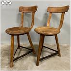 AMA werkplaatsstoelen Stoelen Krukken Werkplaatskrukken, Huis en Inrichting, Stoelen, Ophalen, Gebruikt, Bruin, Onbekend