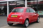 Fiat 500 1.2 Lounge - GROOT BEELD, AIRCO, LED, PANORAMADAK,, Voorwielaandrijving, Gebruikt, 4 cilinders, Leder en Stof