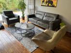 Bankstel en stoelen te koop, Huis en Inrichting, Banken | Bankstellen, Ophalen, Gebruikt, Driepersoons, Rechte bank