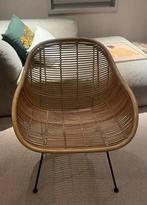 HK Living Rotan Stoel, Huis en Inrichting, Stoelen, Bruin, Ophalen of Verzenden, Zo goed als nieuw, Metaal