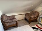 Authentieke zitset: zitsbank + 2 fauteuils, Huis en Inrichting, Fauteuils, Ophalen, Gebruikt, 100 tot 125 cm, 125 cm of meer