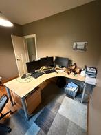 Hoekbureau Metaal en Hout Kantoor, Ophalen, Zo goed als nieuw, Bureau