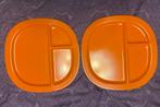 2 Vintage Mepal Vakjesborden Oranje Jaren '70, Ophalen of Verzenden, Zo goed als nieuw