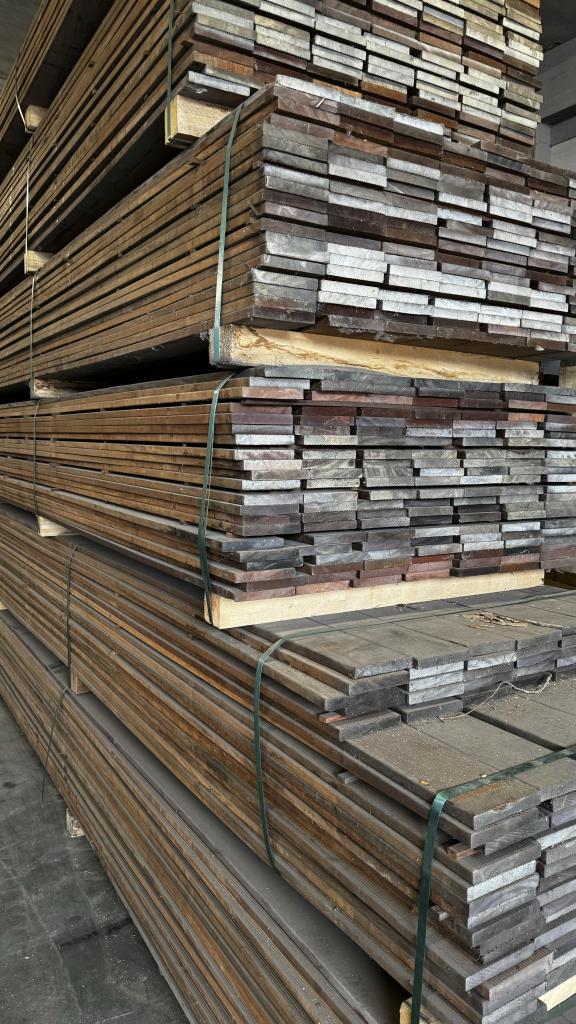 Hardhouten vlonderplank 21x145, Doe-het-zelf en Verbouw, Hout en Planken, Nieuw, Plank, Overige houtsoorten, 300 cm of meer, Minder dan 25 mm