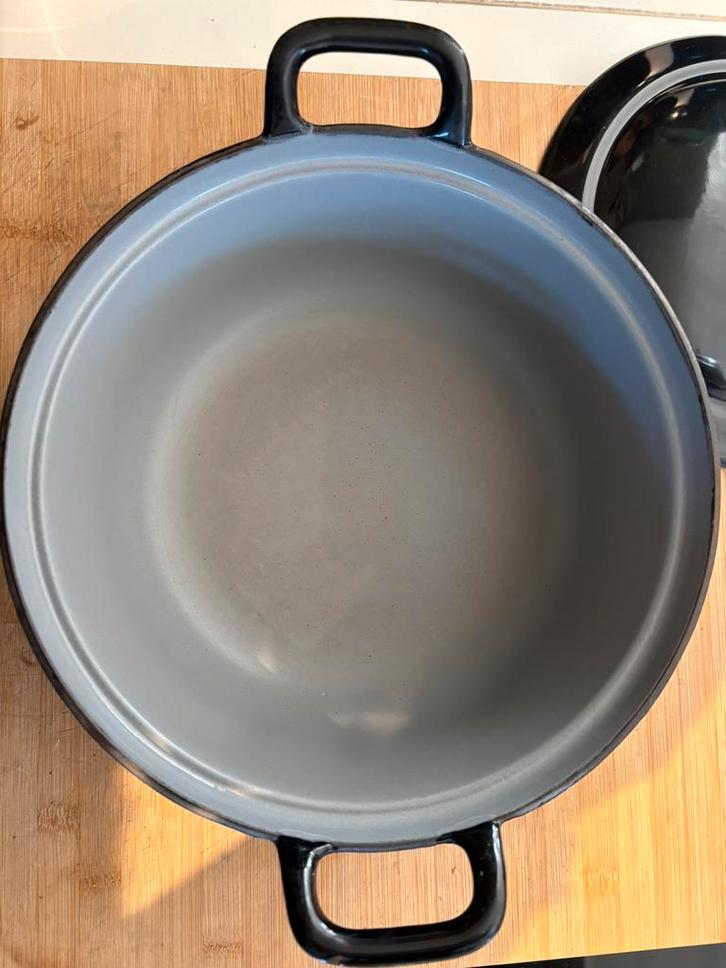 Gietijzeren geëmailleerde Braadpan, Huis en Inrichting, Keuken | Potten en Pannen, Gebruikt, Koekenpan of Braadpan, Gietijzer