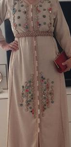 Marokkaanse jurk kaftan maat 40, Maat 38/40 (M), Galajurk, Beige, Ophalen of Verzenden