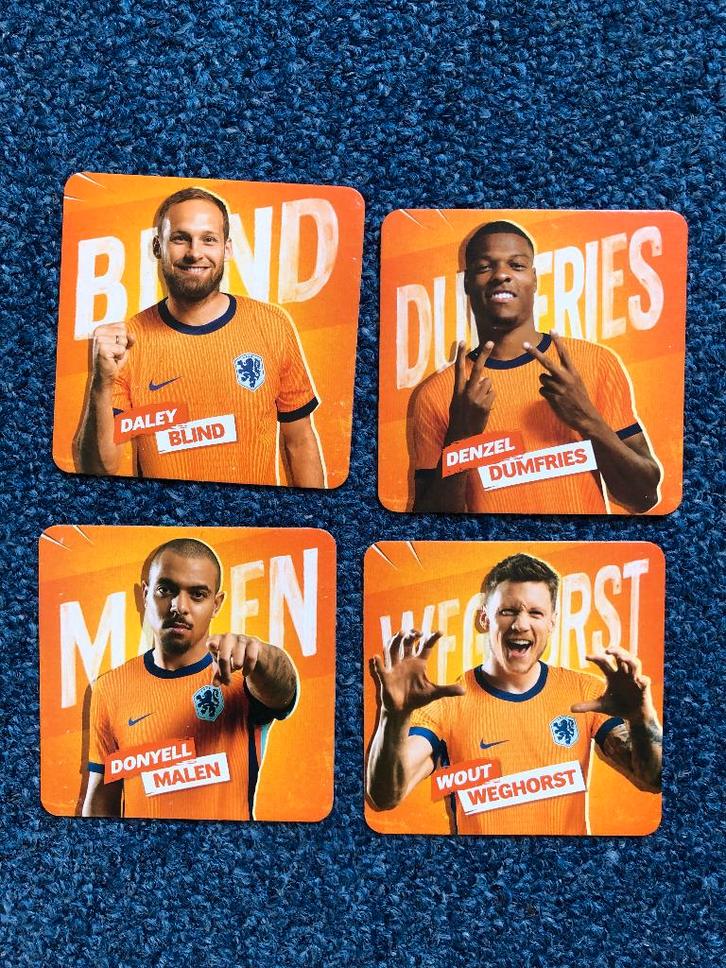 AH voetbal onderzetters 4x nr 25;27;58;60, Verzamelen, Supermarktacties, Albert Heijn, Ophalen of Verzenden