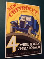 Kunstkaart Jan Lavies New Chevrolet 1928, Ophalen of Verzenden, 1980 tot heden, Ongelopen, Cultuur en Media