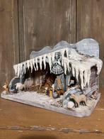 kerst kersthuis huis stal schuur sneeuwhuis ertsgebergte oud, Ophalen of Verzenden, Zo goed als nieuw