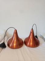 2 echte Vintage biljardlampen met nog orginele tl lamp, Huis en Inrichting, Lampen | Hanglampen, Ophalen of Verzenden, Gebruikt