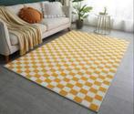 Geel geblokt tapijt vloerkleed blokken 200x140 gele wit blok, 100 tot 150 cm, Ophalen of Verzenden, H, H