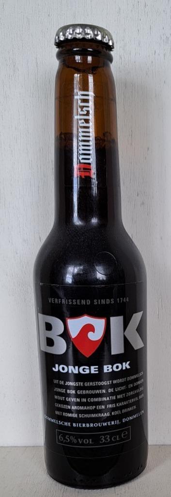 Dommelsch Fles Jonge Bok - vol, Verzamelen, Biermerken, Zo goed als nieuw, Flesje(s), Dommelsch, Verzenden