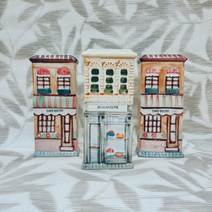 Radiatorbakjes Café Bistro & Boulangerie - Set van 3, Antiek en Kunst, Antiek | Woonaccessoires, Ophalen of Verzenden