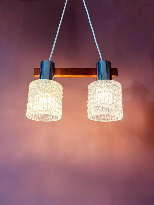Bijna als nieuw! “60’s JT Kalmar hanglamp, Huis en Inrichting, Lampen | Hanglampen, Zo goed als nieuw, Glas, Ophalen of Verzenden