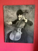 Wednesday Addams Cello Schilderij 100x80cm, Ophalen