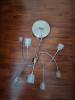 Twee moderne Plafondlampen met 7 Armen, Ophalen of Verzenden, Zo goed als nieuw, Glas, Modern