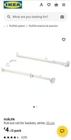 IKEA Hjalpa rails 55cm - 3 sets a 2 stuks, Ophalen, Nieuw, Minder dan 100 cm