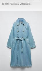 Denim Trenchcoat, Ophalen, Blauw, Zara, Zo goed als nieuw