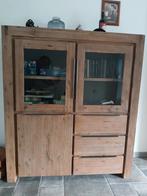 Acaciahouten vitrinekast - Zeer goede staat!, Ophalen of Verzenden, Zo goed als nieuw, 150 tot 200 cm, 25 tot 50 cm