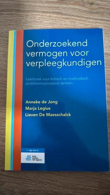 Anneke de Jong - Onderzoekend vermogen voor verpleegkundigen beschikbaar voor biedingen