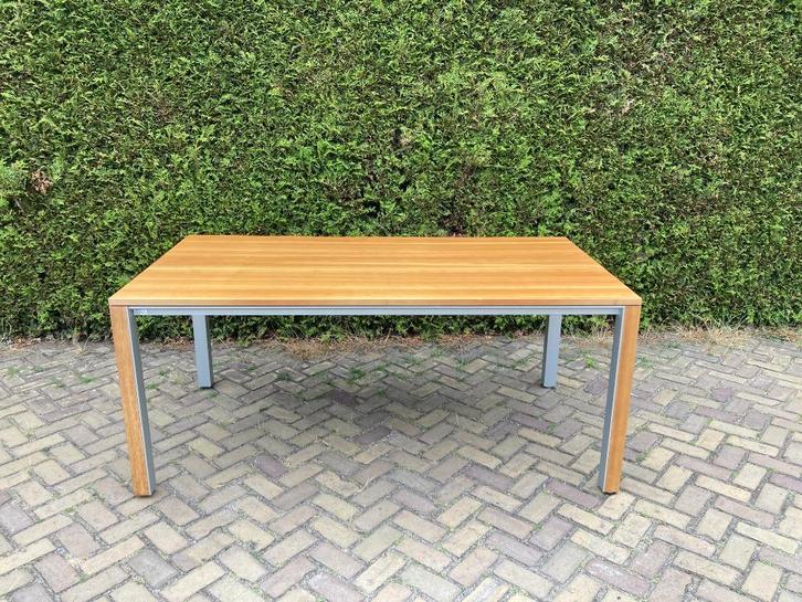 Eettafel en stoelen, Huis en Inrichting, Complete eetkamers, Zo goed als nieuw, 4 tot 6 stoelen, Ophalen